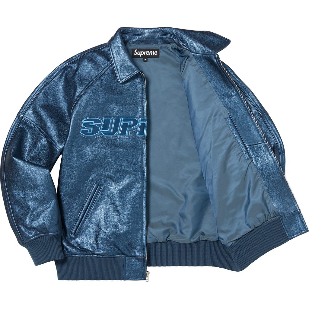 supreme-22ss-silver-surfer-leather-varsity-jacket