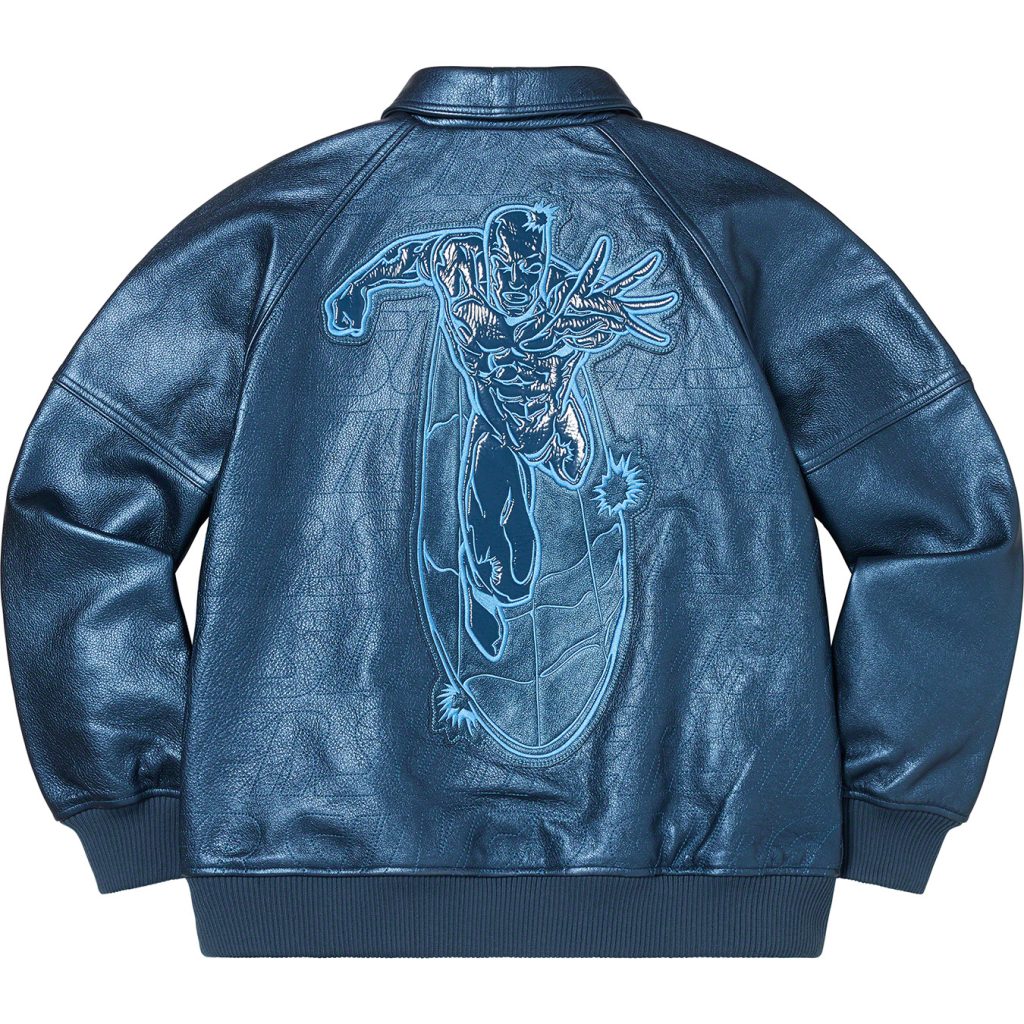 supreme-22ss-silver-surfer-leather-varsity-jacket
