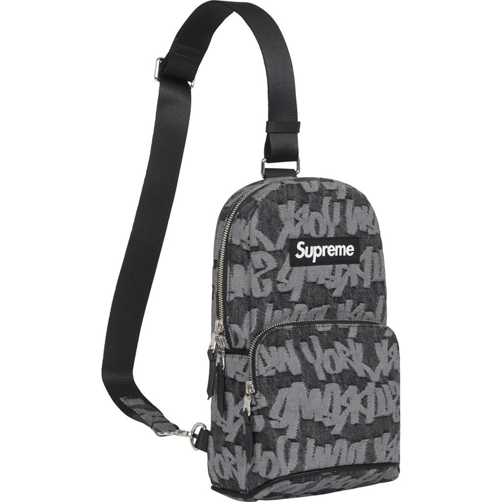 supreme-22ss-fat-tip-jacquard-denim-sling-bag