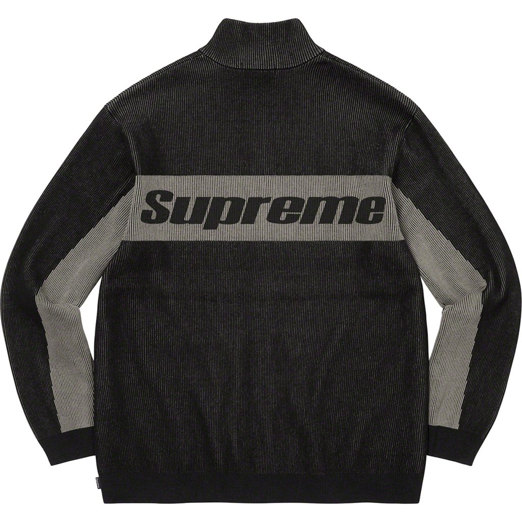 supreme-22aw-22fw-2-tone-ribbed-zip-up-sweater