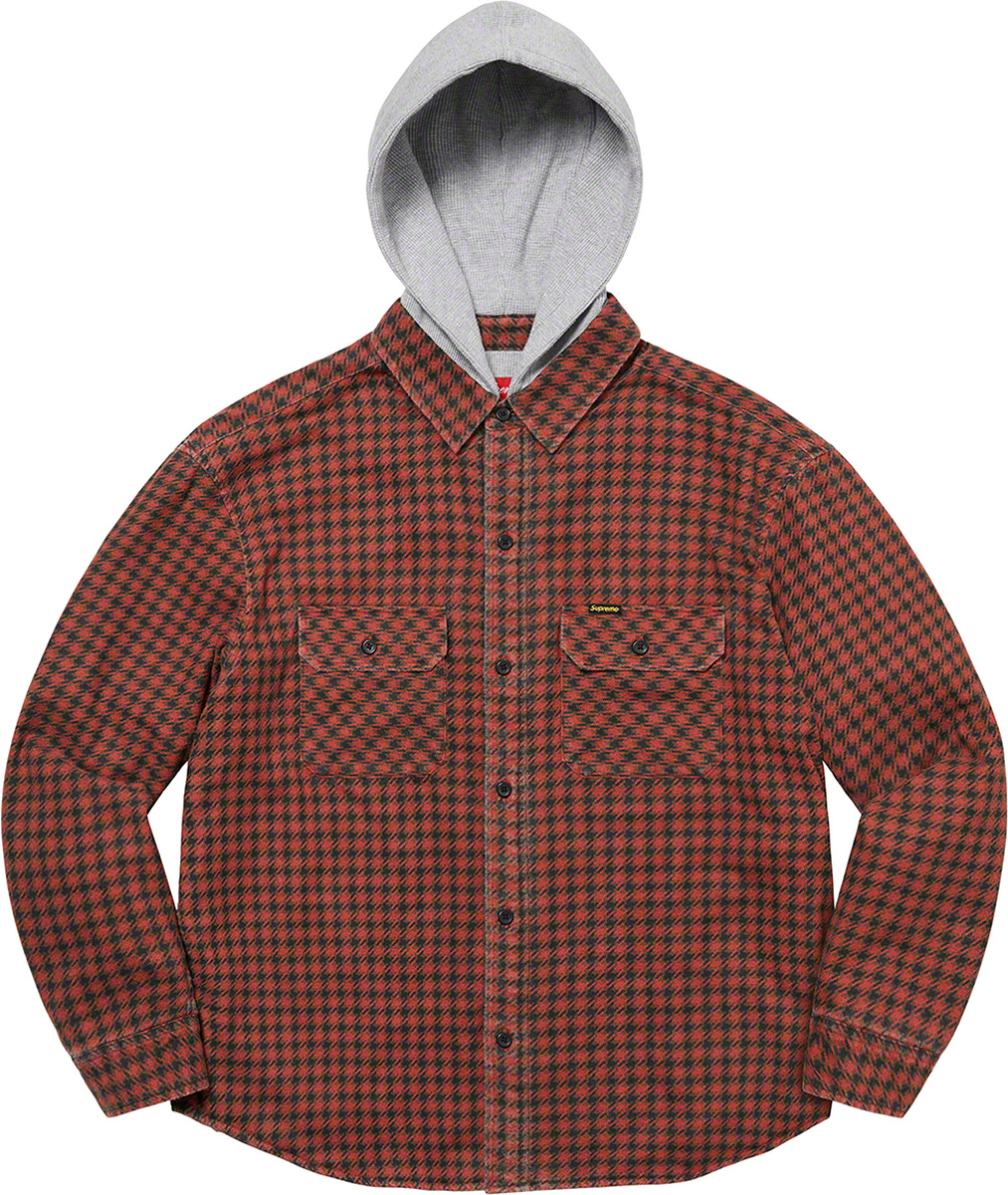supreme-22aw-22fw-houndstooth-flannel-hooded-shirt