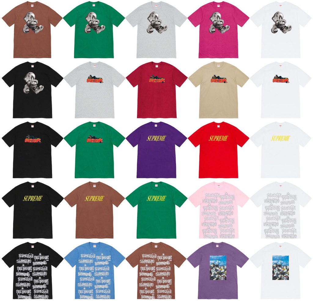 supreme-22aw-22fw-launch-20220827-week1-release-items-t-shirt-color