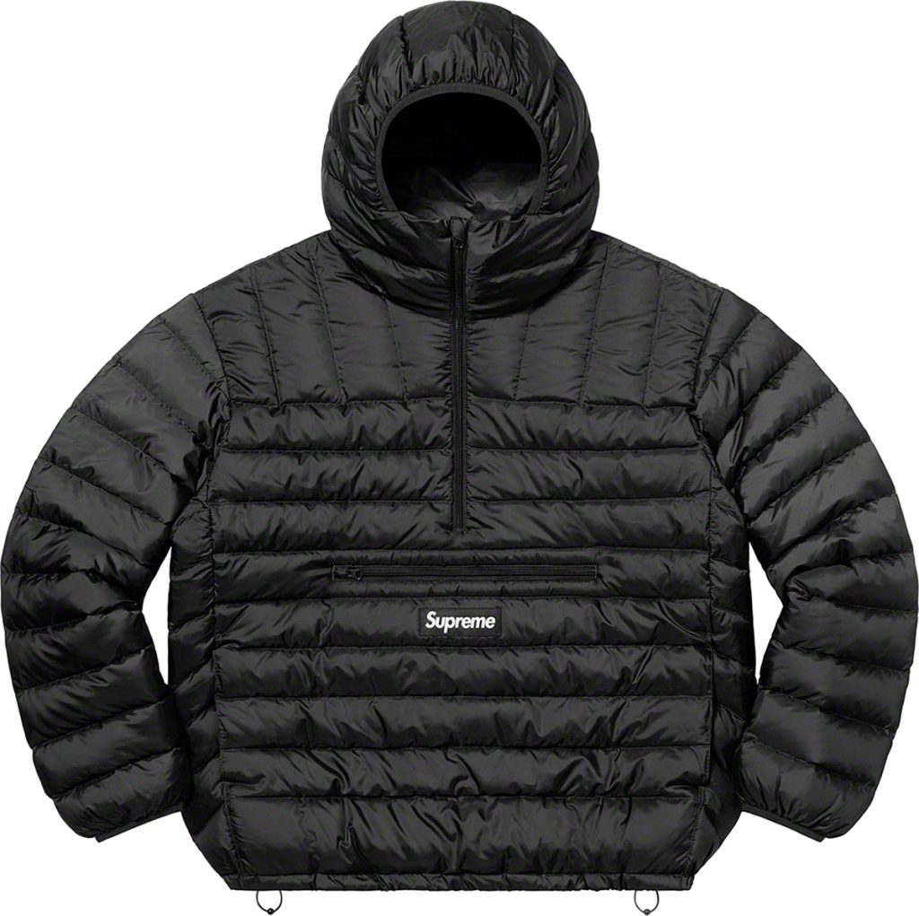 supreme-22aw-22fw-micro-down-half-zip-hooded-pullover