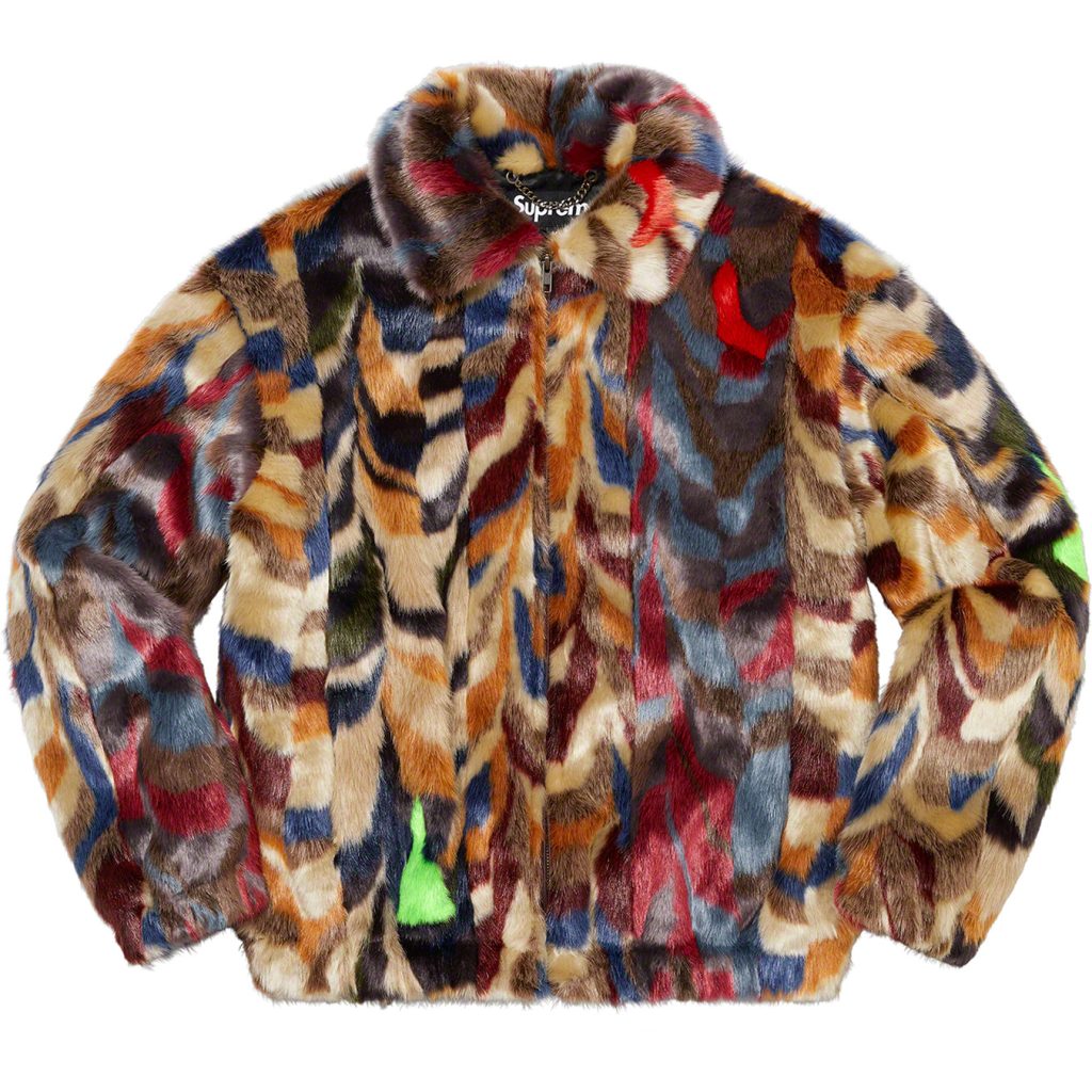 supreme-22aw-22fw-multicolor-faux-fur-bomber-jacket