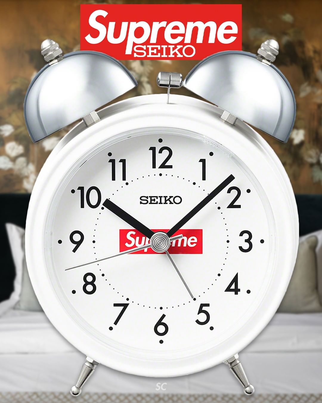 Supreme SEIKO Alarm Clock white