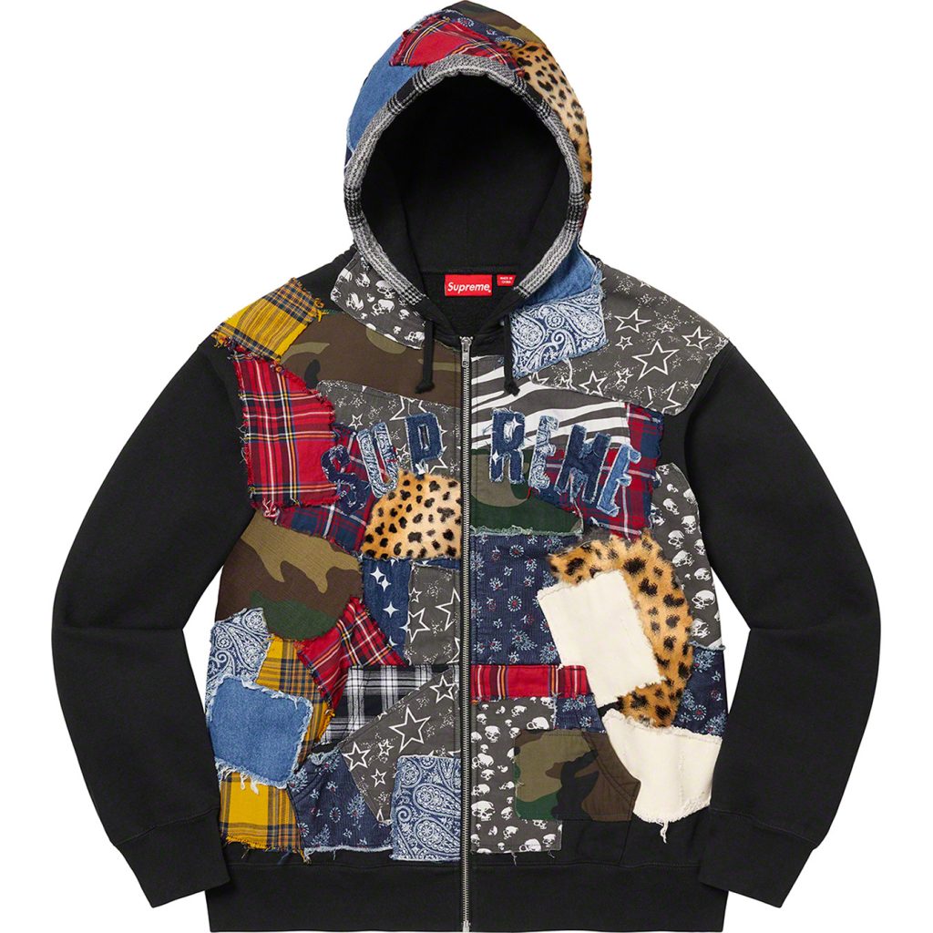 supreme-22aw-22fw-patchwork-zip-up-hooded-sweatshirt