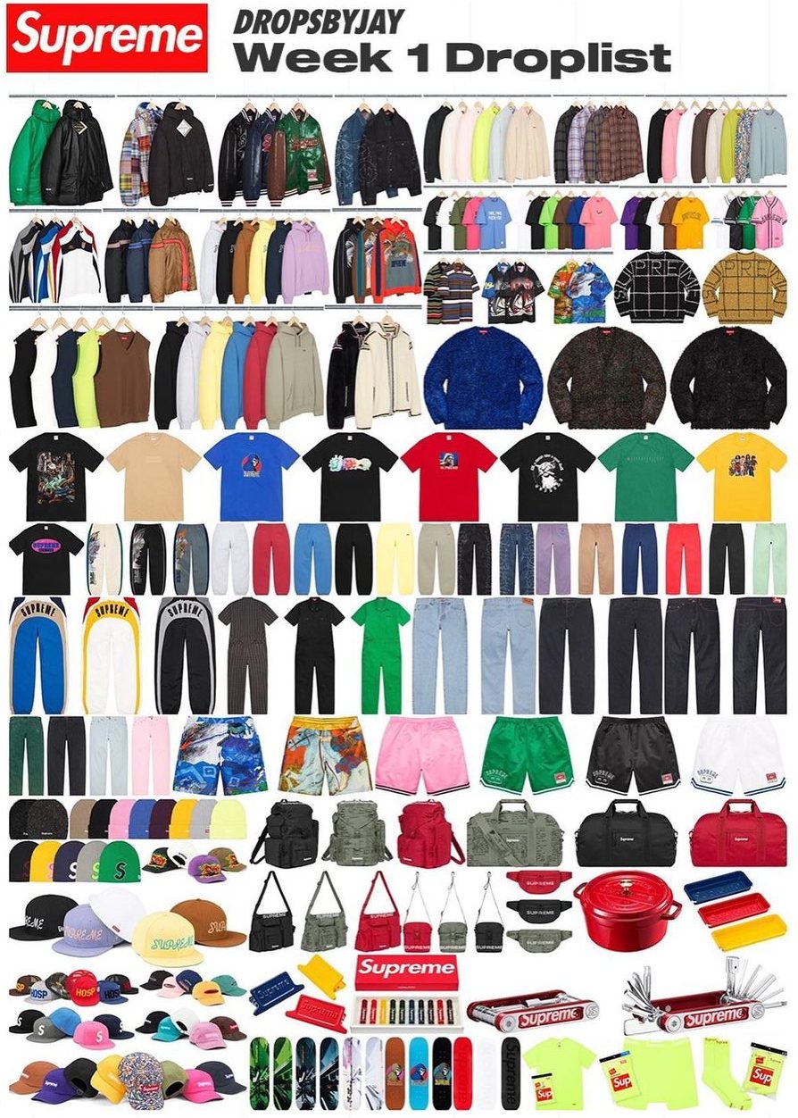 supreme-23ss-launch-20230218-week1-release-items-list