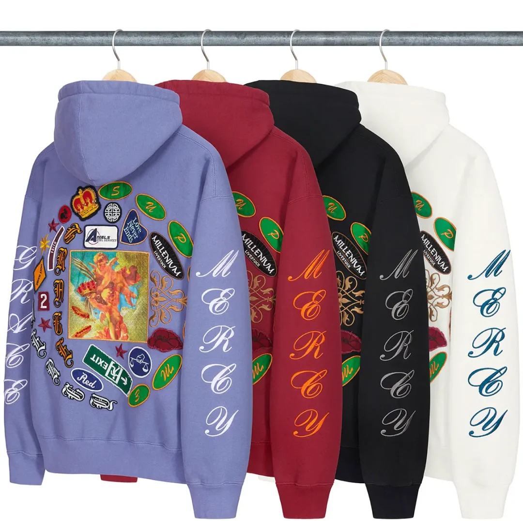 supreme-23ss-patches-spiral-hooded-sweatshirt