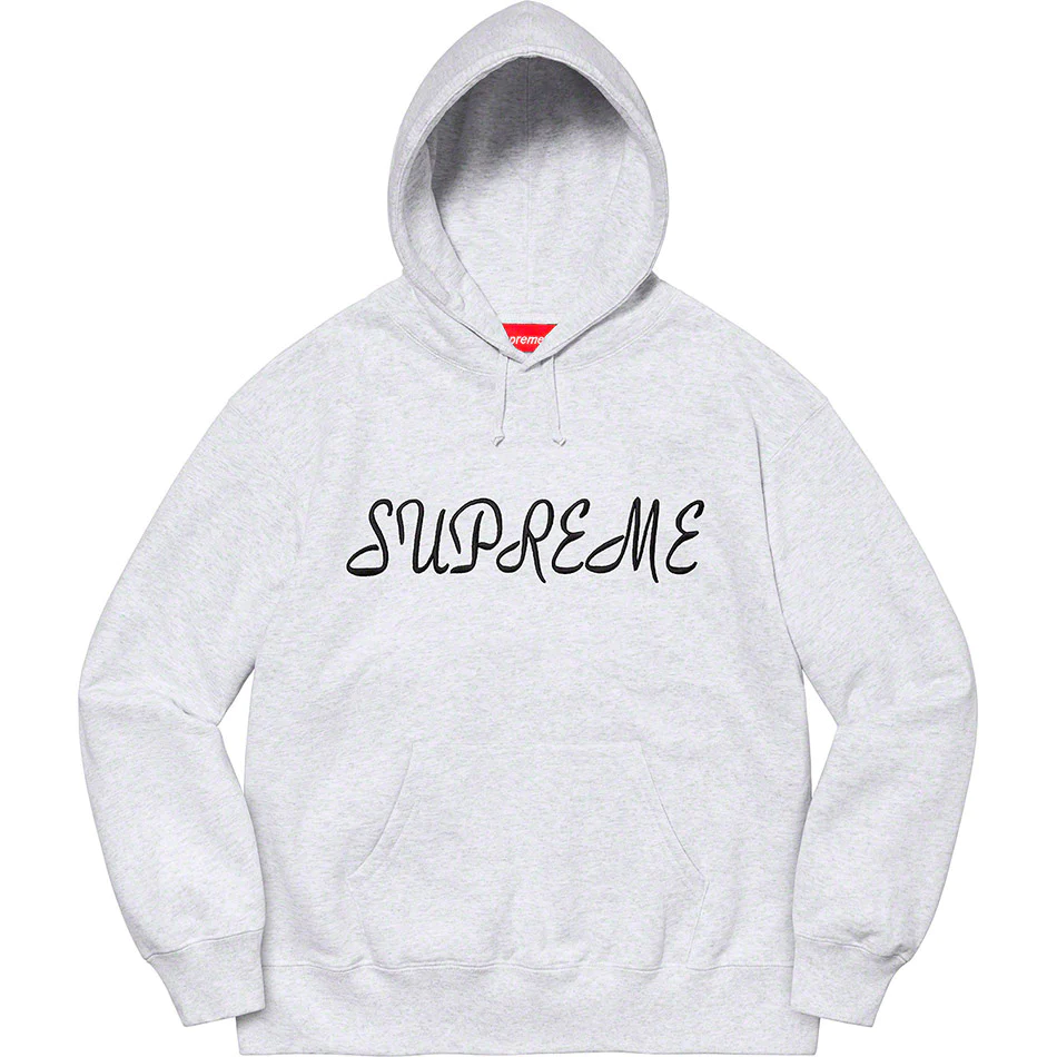 supreme-23ss-script-hooded-sweatshirt