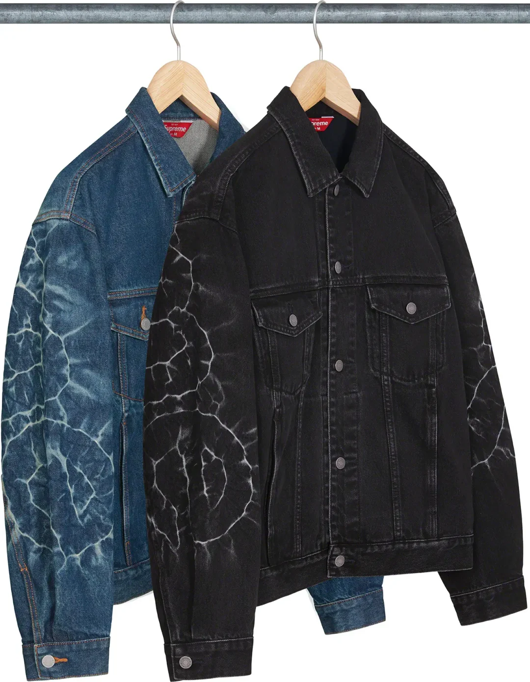 supreme-23ss-shibori-denim-trucker-jacket