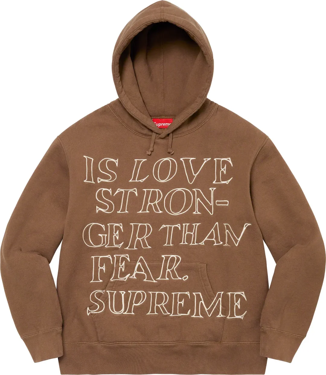 supreme-23ss-stronger-than-fear-hooded-sweatshirt