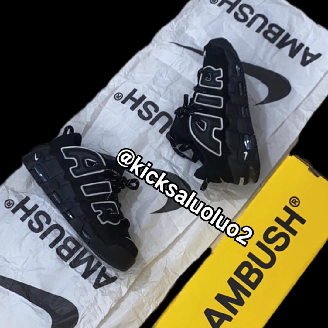 AMBUSH × NIKE AIR MORE UPTEMPO BLACK ＆ LILACが10/6に国内発売予定