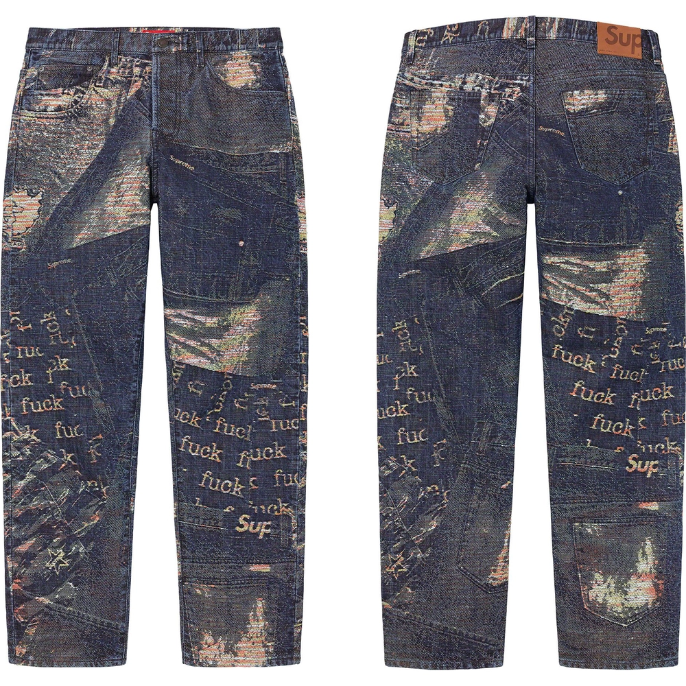suprem-23ss-archive-denim-jacquard-regular-jean
