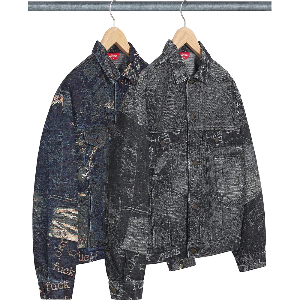 suprem-23ss-archive-denim-jacquard-trucker-jacket