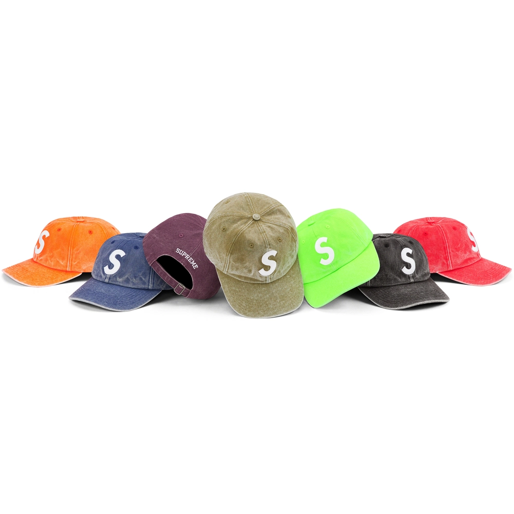 supreme-23ss-pigment-canvas-s-logo-6-panel