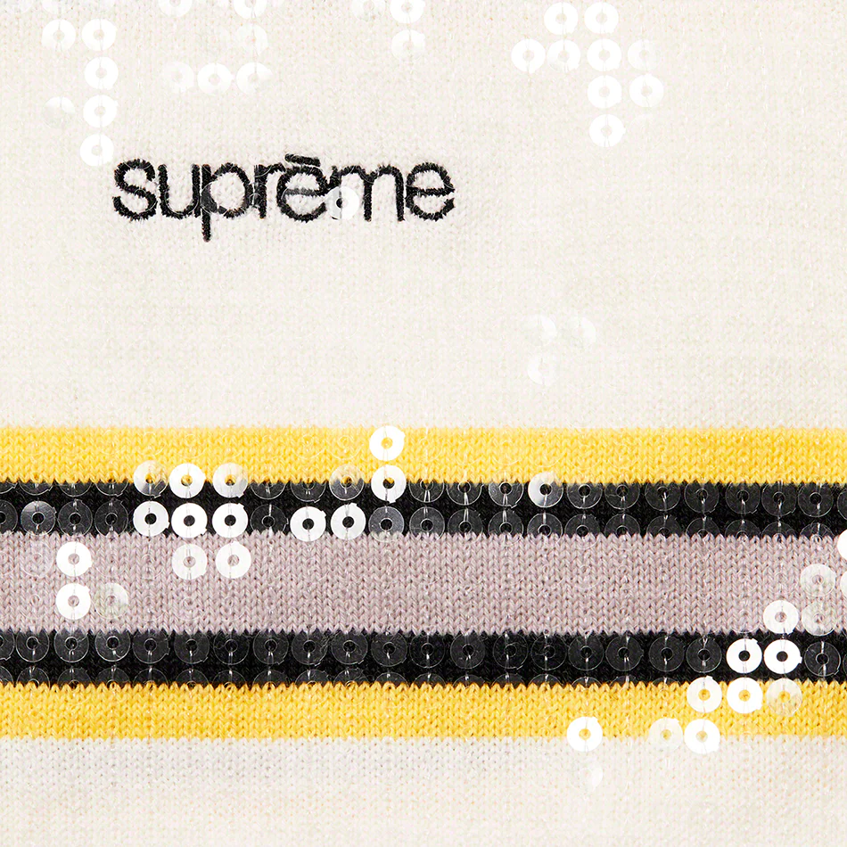 supreme-23ss-sequin-stripe-zip-polo