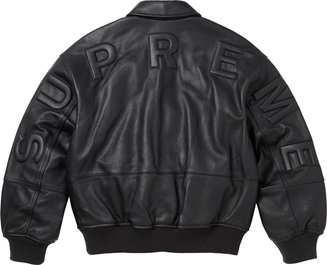 supreme-23fw-23aw-gore-tex-infinium-windstopper-leather-varsity-jacket