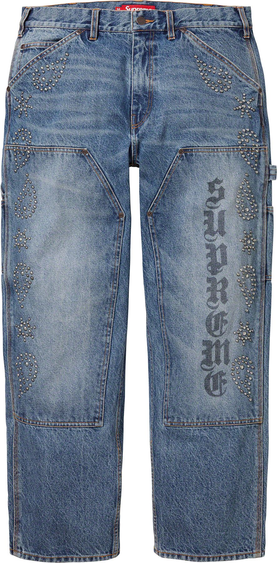 supreme-23fw-23aw-paisley-studded-double-knee-painter-pant