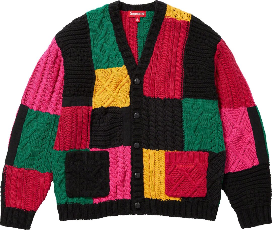 supreme-23fw-23aw-patchwork-cable-knit-cardigan