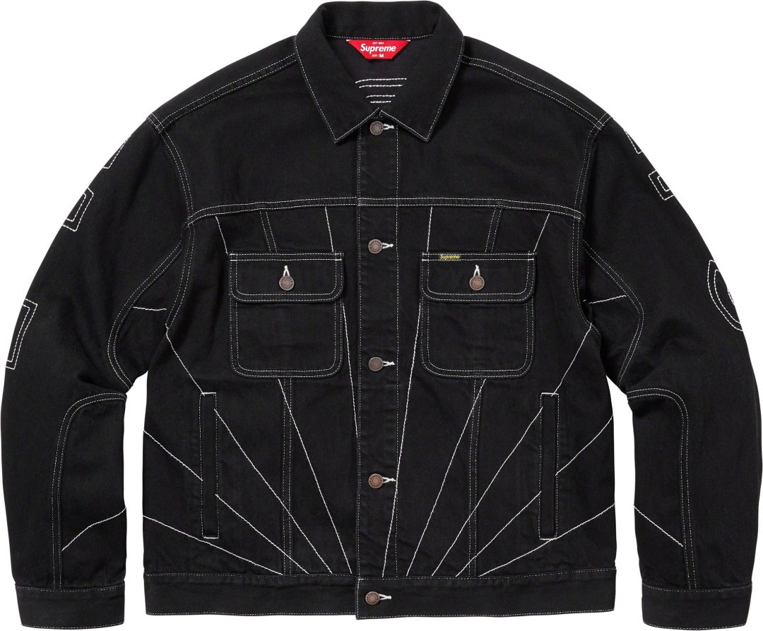 supreme-23fw-23aw-radial-embroidered-denim-trucker-jacket
