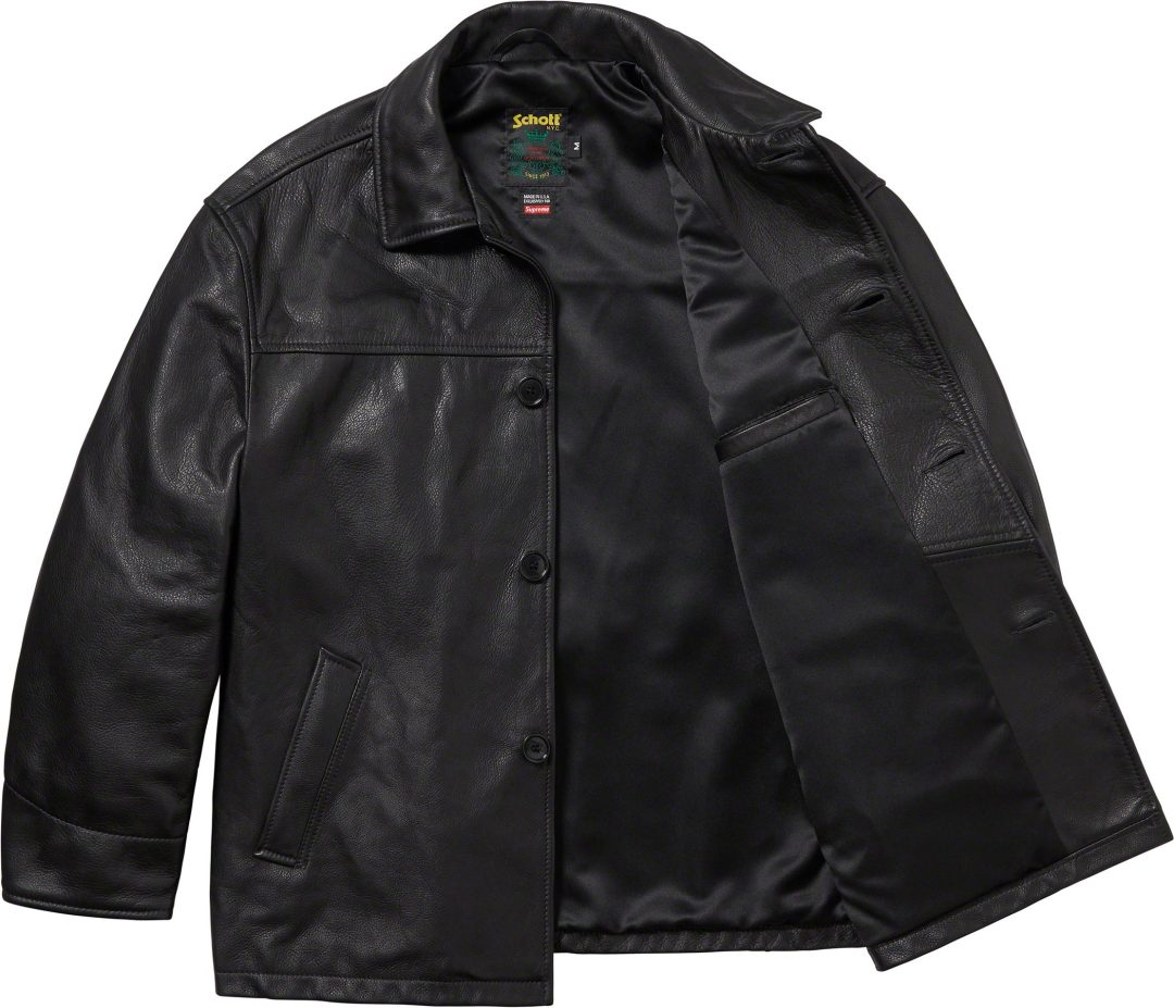 supreme-23fw-23aw-supreme-schott-leather-car-coat