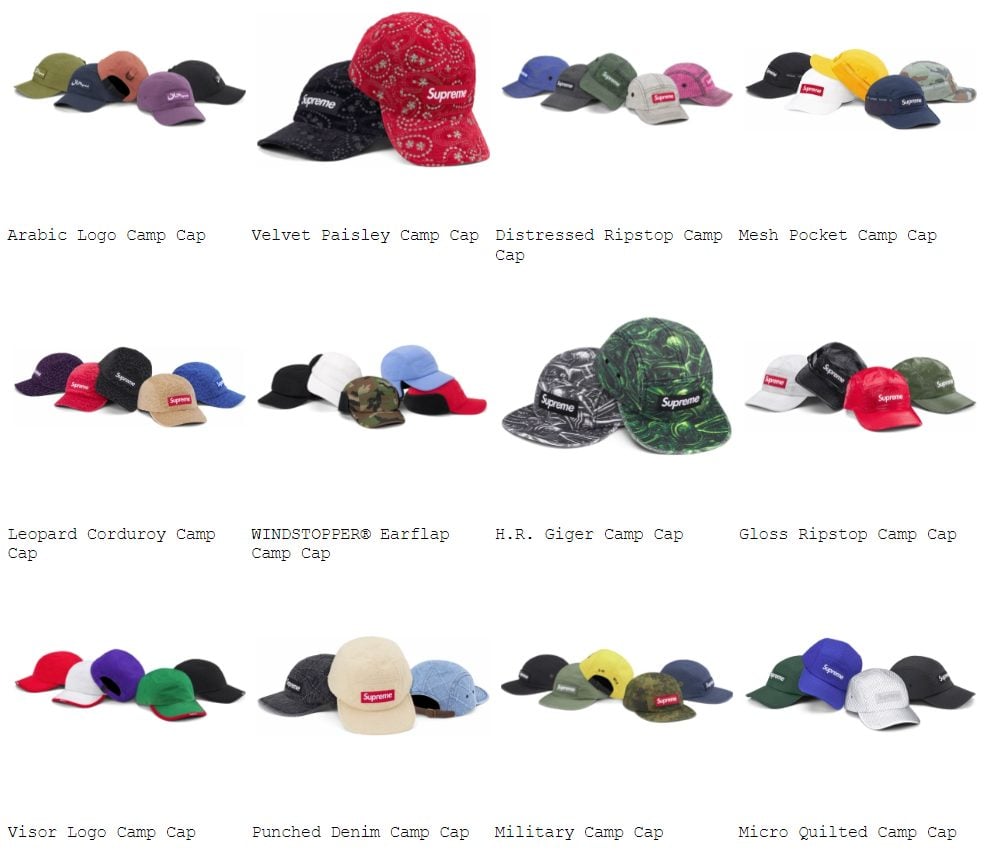 supreme-23fw-23aw-t-caps-hats