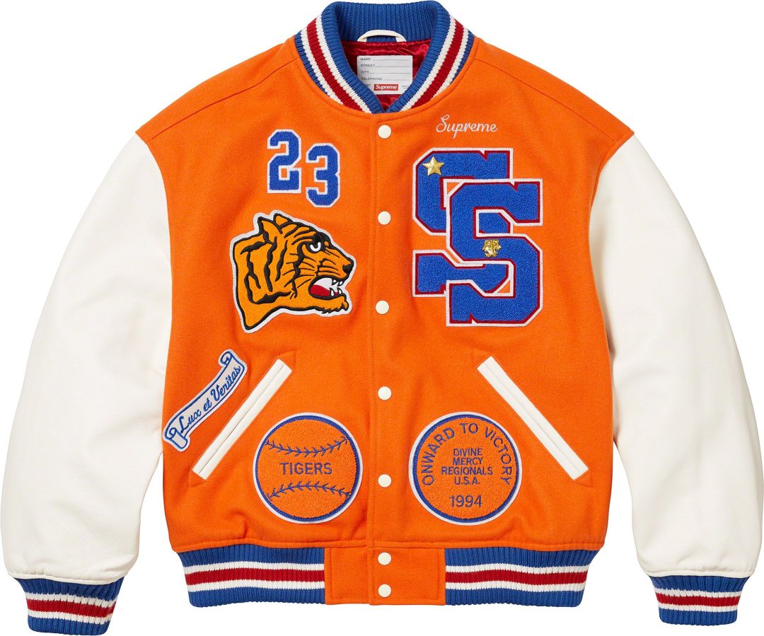 supreme-23fw-23aw-tiger-varsity-jacket