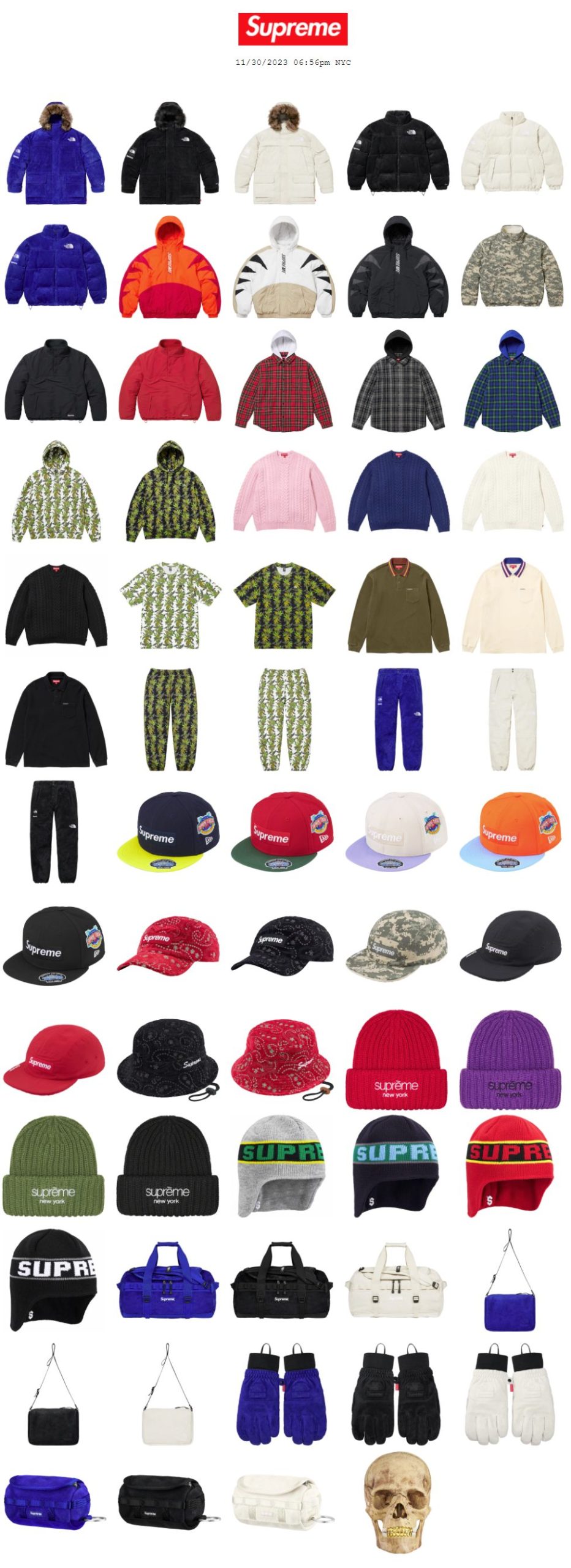 Supreme 公式通販サイトで12月2日 Week15に発売予定の23FW 23AW 新作 