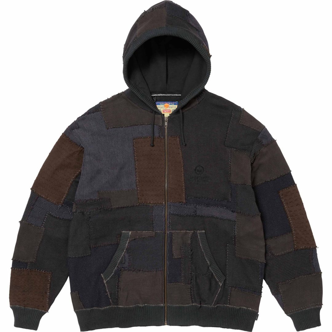 supreme-23fw-23aw-blackmeans-patchwork-zip-up-hooded-sweater