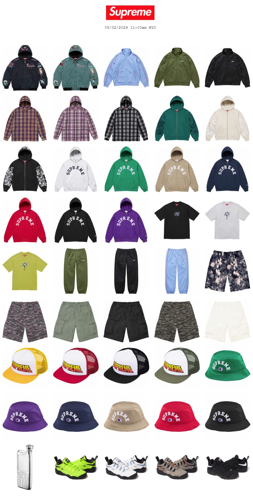 Supreme 公式通販サイトで5月4日 Week12に発売予定の24SS 新作アイテム 
