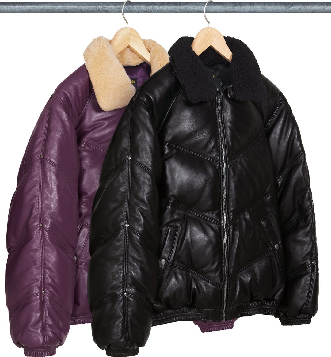 supreme-24fw-24aw-supreme-schott-chevron-leather-down-puffer-jacket