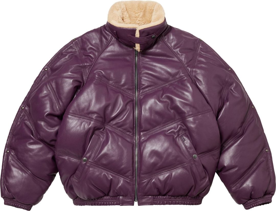 supreme-24fw-24aw-supreme-schott-chevron-leather-down-puffer-jacket