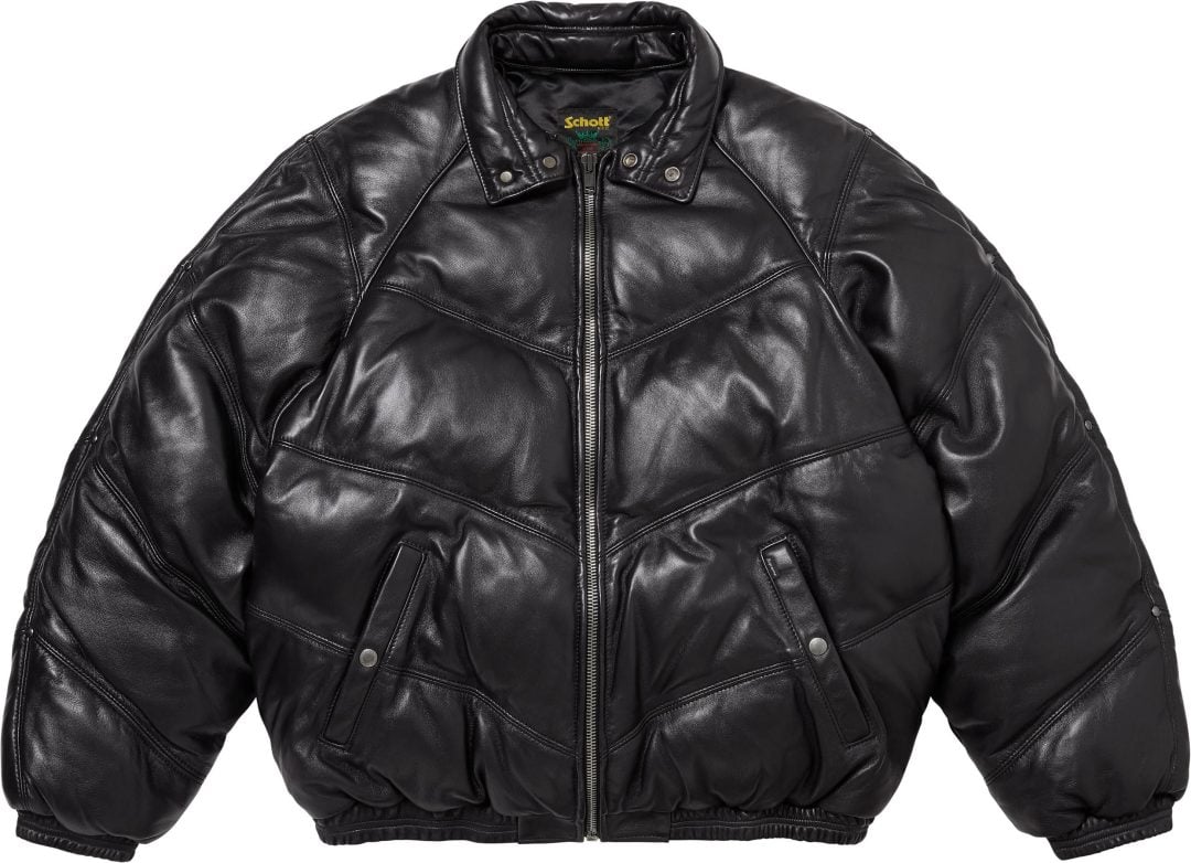 supreme-24fw-24aw-supreme-schott-chevron-leather-down-puffer-jacket