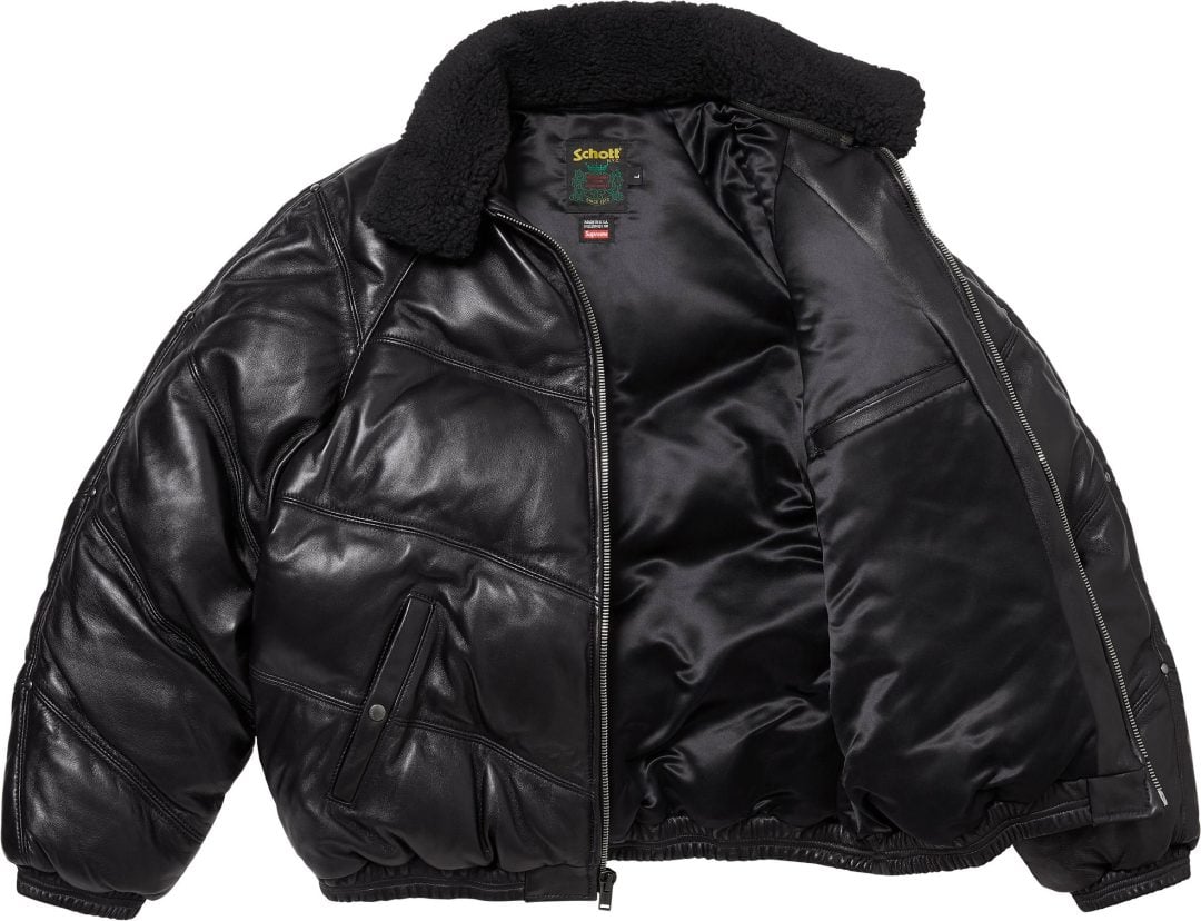 supreme-24fw-24aw-supreme-schott-chevron-leather-down-puffer-jacket