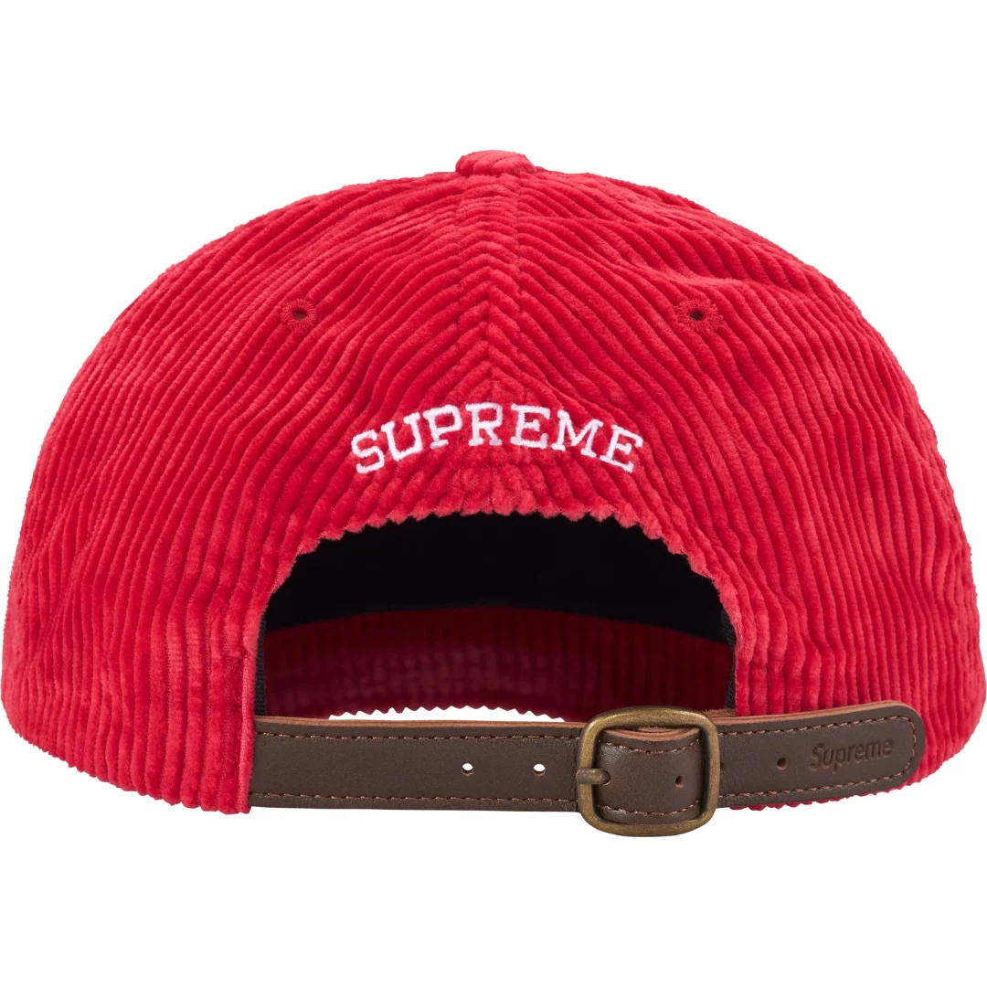 supreme-24fw-24aw-corduroy-s-logo-6-panel