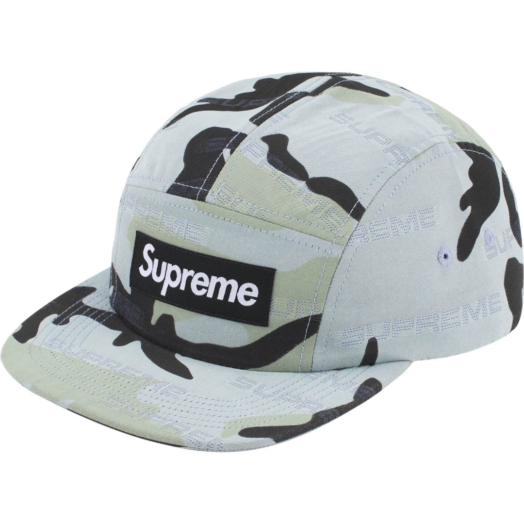 supreme-24fw-24aw-reflective-jacquard-camp-cap