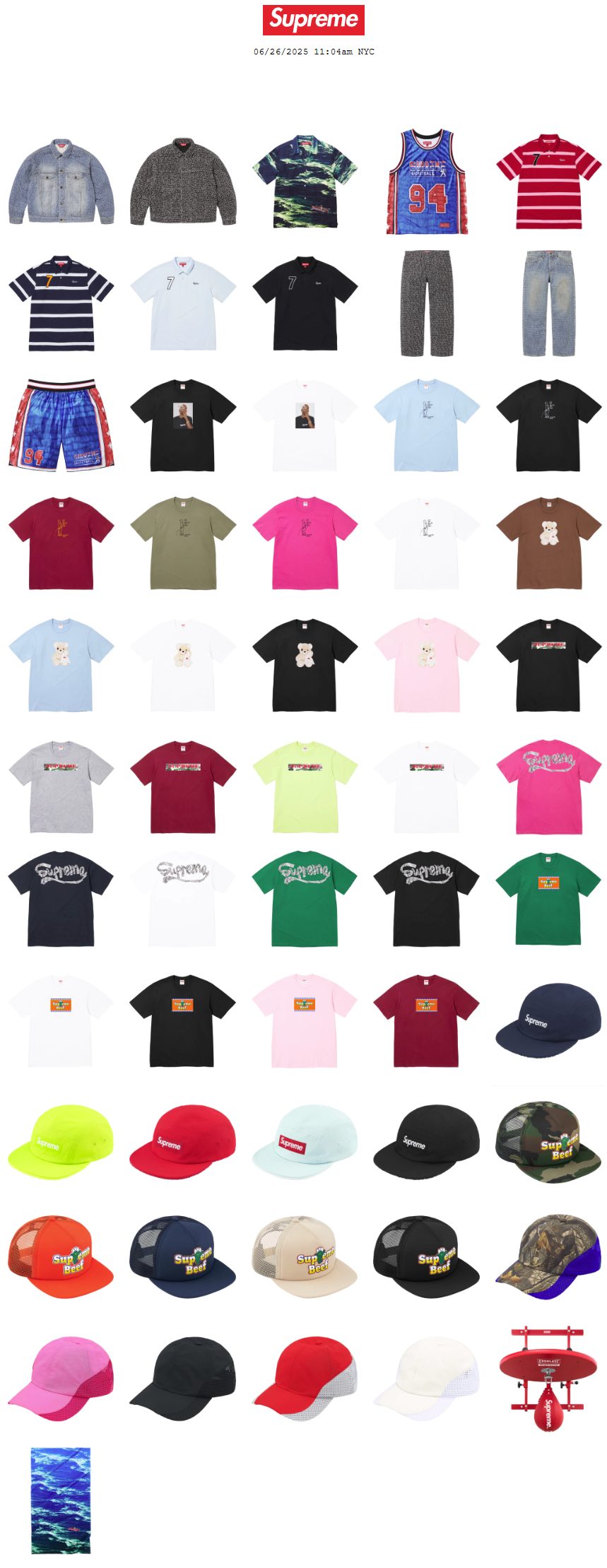 Supreme 公式通販サイトで6月28日 Week18に発売予定の25SS 新作