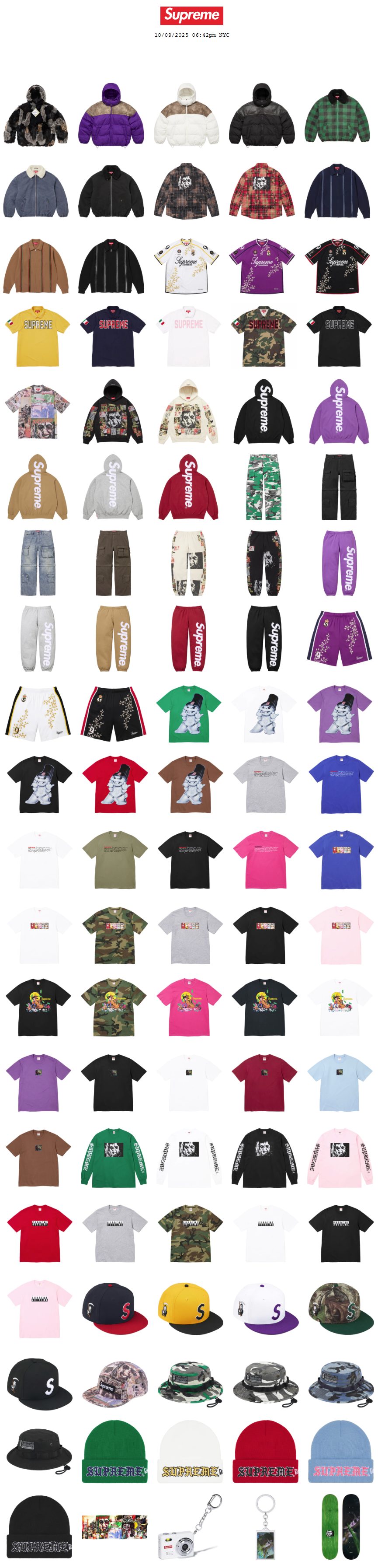 新品未開封★soyesまとめ売り Supreme 公式通販サイトで10月11日 Week7に発売予定の25FW 25AW