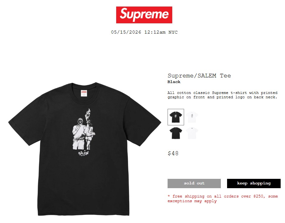 Supreme 公式通販サイトで5月16日 Week12に発売予定の26SS 新作